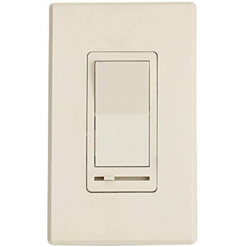 Hamilton Hills LED Dimmer Switch with Faceplate Cover | Magnetic Low Voltage Dimmable Electrical Light Switch for LED Lights in Wall Include Wallplate Almond