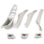 FEXON Light Grey Window Switch Armrest Panel, Inner Door Pull Handle Trim Cover Kits Replacement for 2010-2016 BMW 5 Series 520 523 525 528 530 535 51417225875