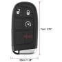 X AUTOHAUX Replacement Keyless Entry Remote Car Key Fob 433Mhz for Dodge Journey