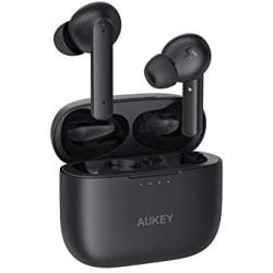 AUKEY True Wireless Earbuds Active Noise Cancelling Bluetooth 5, with 4 Built-in Mics for Clear Calls, USB-C Quick Charge, 35-Hour Playtime, IPX5 Waterproof