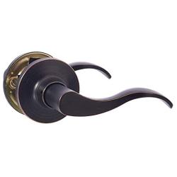 Amazon Basics Closet Door Lever, Wave, Oil Rubbed Bronze