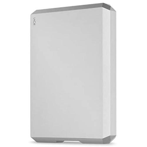 LaCie Mobile Drive 5TB External Hard Drive Portable HDD – Moon Silver USB-C USB 3.0, for Mac and PC Desktop, 1 Month Adobe CC (STHG5000400)