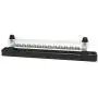 2 Studs 12 Terminal Grounding Bus Bar - 150A DC BusBar Block with PC Cover, M4 Screws, Ground Distribution, Power Distribution Terminal Block for Car Boat Marine