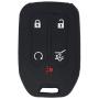 LemSa 2Pcs Keyless Entry Remote Car Smart Key Fob Outer Shell Cover Soft Rubber Protective Case for GMC Acadia Terrain Yukon Chevrolet Suburban Tahoe HYQ1AA 13584502 1551A-AA, Black Pink