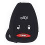 WFMJ 2Pcs Black Silicone Smart 4 Buttons Remote Key Case Cover Bag for 2006 2007 Jeep Grand Cherokee Dodge Chrysler Magnum Durango Charger 300