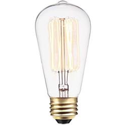 Globe Electric 01321, E26 Standard Base, 220 Lumens 60W Vintage Edison S60 Squirrel Cage Incandescent Filament Light Bulb, 1 Pack
