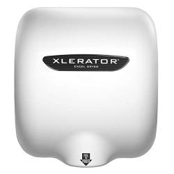 Excel Dryer XLERATOR XL-BW 1.1N High Speed Commercial Hand Dryer, White Thermoset Cover, Automatic Sensor, Surface Mount, Noise Reduction Nozzle, LEED Credits 110/120V