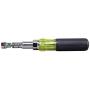 Klein Tools 32807MAG 7-in-1 Nut Driver, Magnetic Driver with SAE Hex Nut Sizes and Spring Coil Bits, Heavy-Duty Handle for Added Torque