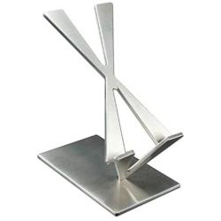 ArtsOnDesk Modern Art Desk iPhone Stand St204 Stainless Steel Satin Finish Patent Registered -- Especially Designed for Typing Compatible with all iPhones Google Pixel Samsung Mobile Ipad Perfect Gift