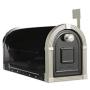 Gibraltar Mailboxes BM16BSN1 Brunswick Rural Mailbox, Large, Black and Satin Nickel