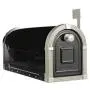 Gibraltar Mailboxes BM16BSN1 Brunswick Rural Mailbox, Large, Black and Satin Nickel
