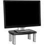 3M Adjustable Monitor Stand Riser, Three Leg Segments Simply Adjust Height, Sturdy Platform Holds Up to 80 lbs for Monitors, Laptops, and Printers, Space for Storage Underneath, Silver/Black (MS80B)