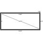 Silver Ticket Products STR Series 6 Piece Home Theater Fixed Frame 4K / 8K Ultra HD, HDTV, HDR & Active 3D Movie Projection Screen, 2.35:1 Format, 125'' Diagonal, White Material STR-235125