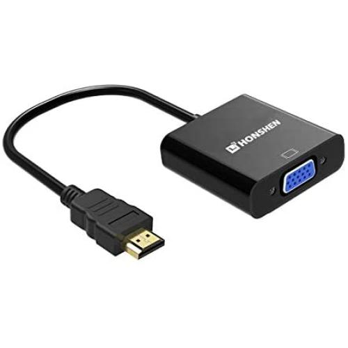 HDMI to VGA 1080P HDMI Male to VGA Female Video Converter Adapter Cable for PC Laptop HDTV Projectors and Other HDMI Input Devices