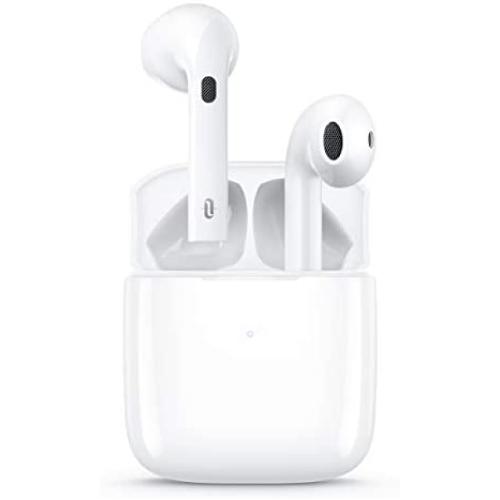 TaoTronics Wireless Earbuds Bluetooth 5.2, 4 Noise Cancelling Microphones for Clear Call, 13MM Large Drivers Wireless Headphones, in Ear Detection, IPX8 Waterproof, Fast Charge, Smart Touch Control