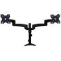 StarTech.com Desk Mount Dual Monitor Arm – Articulating - Supports Monitors 12 to 24 – Adjustable VESA Monitor Arm - Grommet or Desk Mount – Black (ARMDUAL)