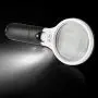 HunterBee Lightweight 3LED Lighted Handheld Magnifier, 3 × 45 × High Magnifier for Reading, Appreciation of Jewelry, Stamps, Coins, Electronic Maintenance, Handicraft and Hobby