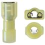XHF 12-10 AWG Female Spade Disconnect Connectors Terminals Nylon Fully Insulated Quick Crimp Wire Connectors 500 Pcs Yellow