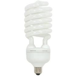Satco S7386 65 Watt (300 Watt) 4300 Lumens Hi-Pro Spiral CFL Daylight White 5000K Medium Base 120 Volt Light Bulb