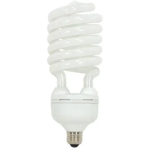 Satco S7386 65 Watt (300 Watt) 4300 Lumens Hi-Pro Spiral CFL Daylight White 5000K Medium Base 120 Volt Light Bulb