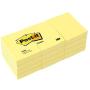 Post-it Mini Notes, 1.5x2 in, 12 Pads, Americas #1 Favorite Sticky Notes, Canary Yellow, Clean Removal, Recyclable (653)