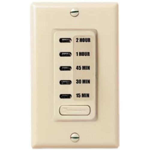 Intermatic EI235 15/30/45/60/120 Minute SPST 1800-Watt Electronic in-Wall Countdown Timer, Ivory