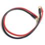 6 AWG Red+Black Battery Cable 2 feet Length with Gold Plated high Conductivity Terminal lugs Ideal for car, Boat Battery,Solar Battery Wiring. (A Pair) l
