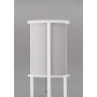 Adesso 3117-02 Stewart Round Shelf Floor Lamp, White Base Finish