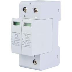 Voltage Surge Arrester Device, 2P Surge Protective Device DC Photovoltaic Lightning Protector Low-voltage Arrester 3.0KV (2P20KA)