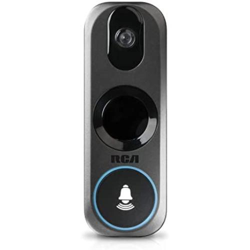 Doorbell Video Ring Security Camera by RCA New and Improved - with Mobile Doorbell Ring, 3MP HD Video, Live Stream, No Recording Storage Fees, Night Vision and Motion Detection