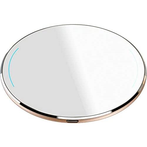 TOZO W1 Wireless Charger Thin Aviation Aluminum Computer Numerical Control Technology Fast Charging Pad Gold (NO AC Adapter)