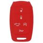 WEIBISS 2 Pack 5 Buttons Silicone Remote Key Fob Cover Protector Case Holder Skin Jacket for Dodge 2021 2020 2019 Ram 1500 Pickup 68291690AB/AC/AD, Red Blue