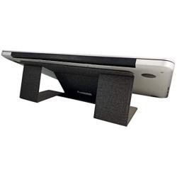 Invisible Laptop Stand, Pronimi Slim Ergonomic Portable Flip Laptop Stand for MacBook Air Mac Book Pro Tablets iPad Space Grey (Black), Light Adjustable Laptop Stand up to 15 inch
