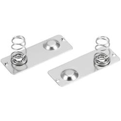 uxcell 50Pcs AA Battery Negative to Positive Conversion Spring Contact Nickeling Plate 29mmx11mm