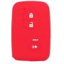 SEGADEN Silicone Cover Protector Case Holder Skin Jacket Compatible with TOYOTA 3 Button Smart Remote Key Fob CV2404 Red