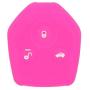 SEGADEN Silicone Cover Protector Case Holder Skin Jacket Compatible with SUBARU 3 Button Remote Key Fob CV4253 Rose