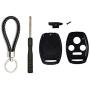 Key Fob Keyless Entry Remote Shell Case & Keychain fit Honda 2009-2015 Pilot, Accord 2003-2012, 2006-2013 Civic EX, 2005-2006 CR-V Cutting Not Required
