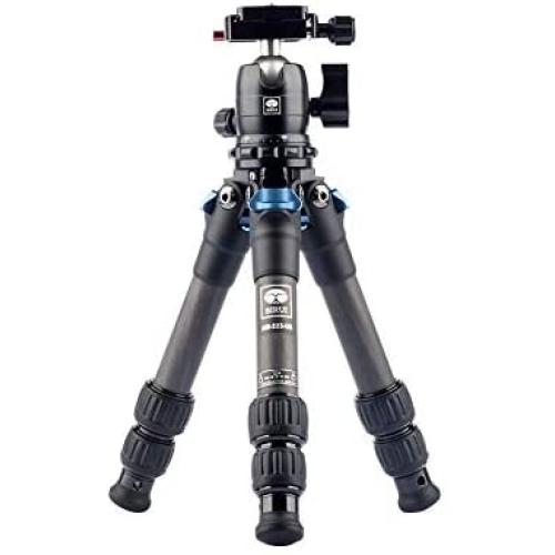 SIRUI Mini Tripod AM-223 ProfiLegs Carbon Fiber Travel Compact Lightweight Tripod with B-00K Ball Head (AM-223+B00K)
