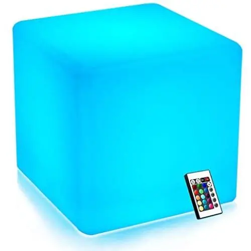 Mr.Go 14-inch 35cm Rechargeable LED Color Cube Light Seat W/Remote Control Magic RGB Color Changing Side Table Stool Home Bedroom Patio Pool Party Mood Lamp Night Light Romantic Decorative Lighting Mr.Go 14-inch 35cm Rechargeable LED Color Cube Light Seat W/Remote Control Magic RGB Color Changing Side Table Stool Home Bedroom Patio Pool Party Mood Lamp Night Light Romantic Decorative Lighting