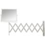 Jerdon J2020C 8.3-Inch Two-Sided Swivel Wall Mount Mirror with 5x Magnification, 30-Inch Extension, Chrome and White Finish