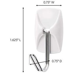 Command Small Wire Hooks, 16 Hooks, 24 Strips, Organize Damage-Free