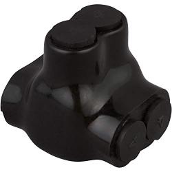 Morris Products Black Insulated 2 Conductor Splice Connector – 250-6 Wire Range, 5/16 Allen Hex – 2.2”L x 2.41”W x 2.22”H – Dual Entry – Pre-Filled, Easy Entry, Rubber Vinyl Coating, 2 Set Screws