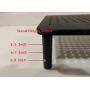 Mount Plus MP-81 Premium Height Adjustable Vented Metal Desktop Risers with Sturdy, Stable Black Metal Construction with Non-Skid Rubber for Computer Monitors, Laptop, Printer (1 Pack)