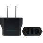 US Plug Adapter, Small European to US Plug Adapter, Black European to American Outlet Plug Adapter, EU to US Adapter, Fireproof Safe Europe/Asia to USA/Canada Travel Power Plug Adapter (2-pack)