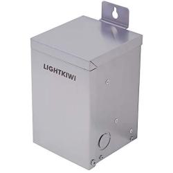 Lightkiwi U2184 75 Watt Heavy-Duty Stainless Steel (12V-15V) Multi-Tap Low Voltage Transformer for Landscape Lighting