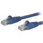 StarTech.com 1ft CAT6 Ethernet Cable - Blue CAT 6 Gigabit Ethernet Wire -650MHz 100W PoE RJ45 UTP Network/Patch Cord Snagless w/Strain Relief Fluke Tested/Wiring is UL Certified/TIA (N6PATCH1BL)