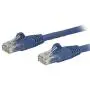 StarTech.com 1ft CAT6 Ethernet Cable - Blue CAT 6 Gigabit Ethernet Wire -650MHz 100W PoE RJ45 UTP Network/Patch Cord Snagless w/Strain Relief Fluke Tested/Wiring is UL Certified/TIA (N6PATCH1BL)