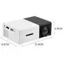 Vbestlife Mini Projector,Portable 1080P 600lm 4 : 3 LED Projector Home Cinema Theater Movie Support Laptop PC Smartphone HDMI Input,Great Gift Pocket Projector for Party Camping (Black&White)