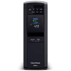 CyberPower CP1500PFCLCD PFC Sinewave UPS System, 1500VA/1000W, 12 Outlets, AVR, Mini Tower Black