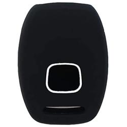 2Pcs WERFDSR Sillicone key fob Skin key Cover Keyless Entry Remote Case Protector Shell for Honda Accord Civic CRV EX SE Element Pilot 4 button smart remote black